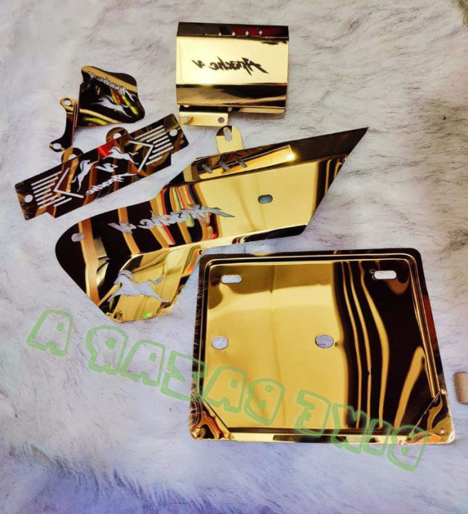 4V%20Metal%20Golden%20Colour%20Full%20Set%20Silencer%20cover%20Silencer%20Churi%20Number%20Plate%20Catching%20calipar%20Radiator%20Guard%20-%20Image%203