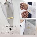 HAWSON Personalized Letter Cufflinks Tie Clips and Tie Buckle Set for Tie and French Cuffs or Dress Shirt ,Gift for him.