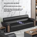 Waiting Room Pu Leather Office Reception Sofa Reception Office Furniture Modern Executive Office Sofa, 3 Seater Sofa for Home & Office Use Comfortable Seating Sofa with High-Density Foam.