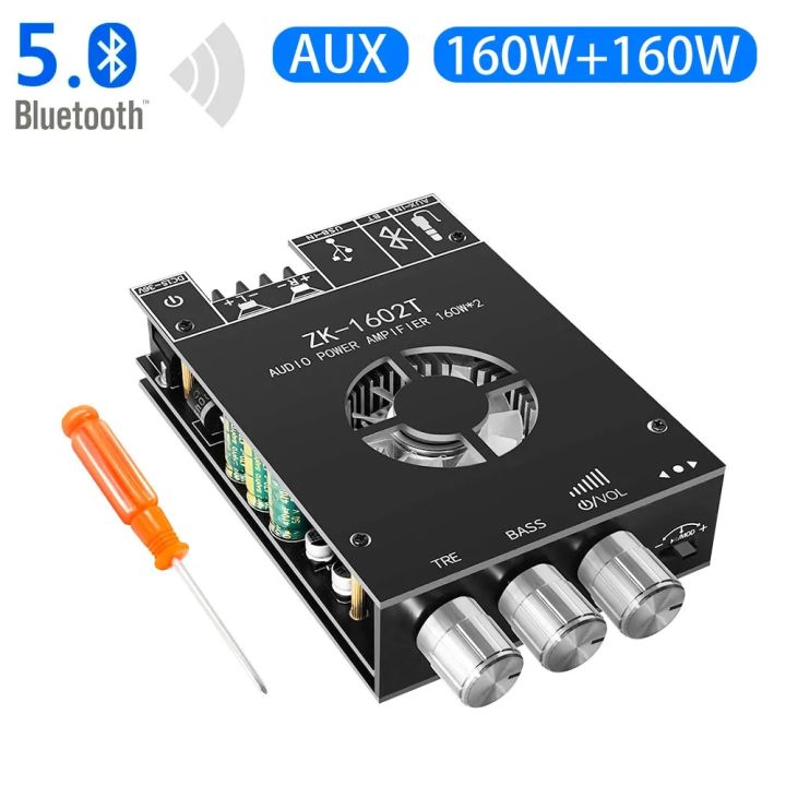 【Best value】 ZK-1602T TDA7498E 5.0 Subwoofer Amplifier Board 2*100W 2.0 Channel High Power USB Audio Stereo Amplifier Board AMP