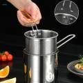 Stainless Steel Deep Fryer Pot Kitchen with Strainer Basket Kitchen Frying Pan for Outdoor Kitchen. 
