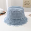 PROOF BTS Jimin bucket hat vintage raw-edged denim bucket hat. 
