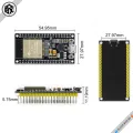 NodeMcu ESP32 32S Wroom (38 Pin Big Size) Built-in WIFI + BLUETOOTH SoC Module CP2102 32BIT, 240MHZ 30P DEVELOPMENT BOARD for Robotics, IOT and DIY Electronic Project.Alternative of Arduino and Raspberry pi.. 