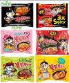 6 Flavor Ramen Noodles, Six Flavor Ramen Noodles 3x Spicy Ramen, 2x Spicy Ramen, Hot Chicken Ramen, Ramen CARBONARA, Hot Chicken Cheese, jjajang ramen 6 pice. 