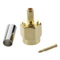 10Pcs SMA Male Plug Straight Crimp RG316 RG174 Rf Adapter Connector.