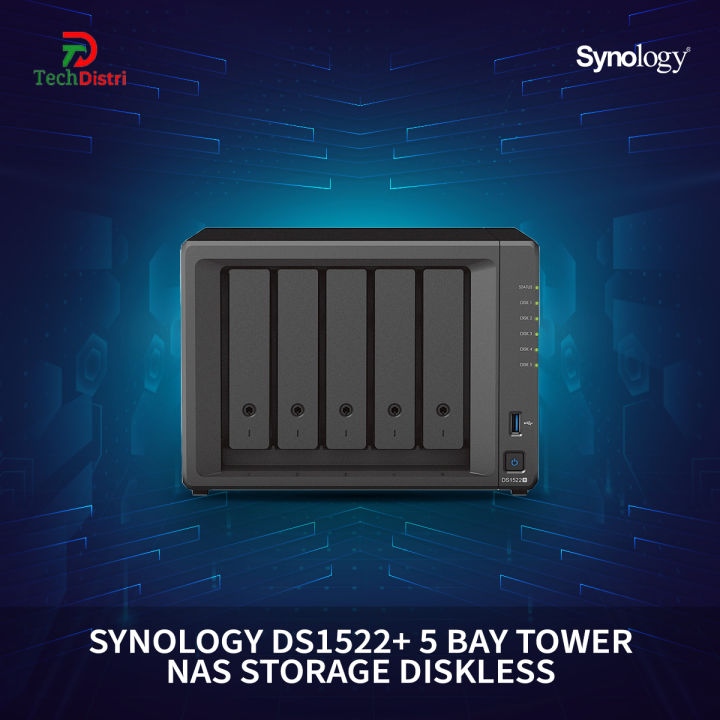 Synology DS1522+ 5 Bay Tower NAS Storage_Diskless || Transform Your Storage Experience with the Synology DS1522+