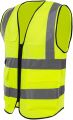 Neon Green High Visibility Reflective Construction Safety Security Vest. 
