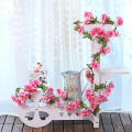 Durable Artificial Cherry Blossom Hanging Rattan Exquisite Lifelike Natural-Looking Simulated Garland Lightweight Easy To Hang Flower for Wedding Backdrop Party Decoration Restaurant Ambiance Photo Studio Prop Gift For Nature Lovers.