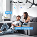 SMATRUL Tuya WiFi Smart Light 4 gang Switch Fan Speed Control Switch Neutral Wire Required Smart Ceiling Fan Control Glass Touch Screen With Power Monitor Support Alexa Google Home 100-240V.