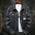New Workwear Denim Jacket Men's Korean Fashion Loose Jacket Boys Casual Handsome Retro Outerwear. 