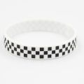 1PC Checkered Silicone Wristband Punk Style Plaid Silicone Bracelet Personality Waterproof Sports Wristband for Men Women SH349. 
