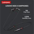 Lenovo HE05X (Black Box ) Bluetooth 5.0 IPX5 Neckband Wireless Earphone-AHP. 