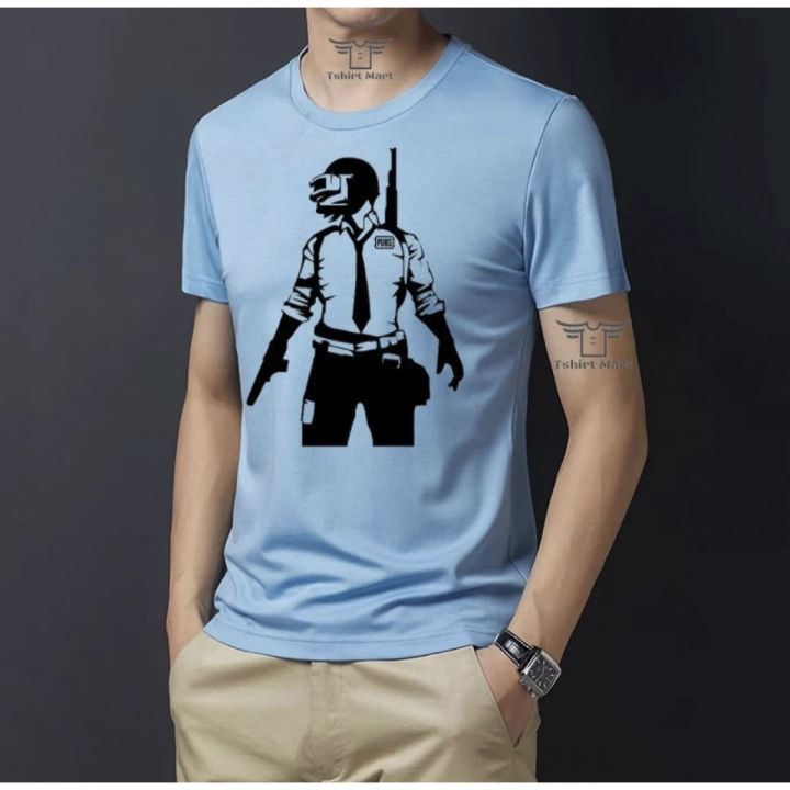 FULL SLEEVE BLUE PUBG LOVER T-SHIRT FOR MAN BEST TRENDY COLLECTION CRAZY PRICE