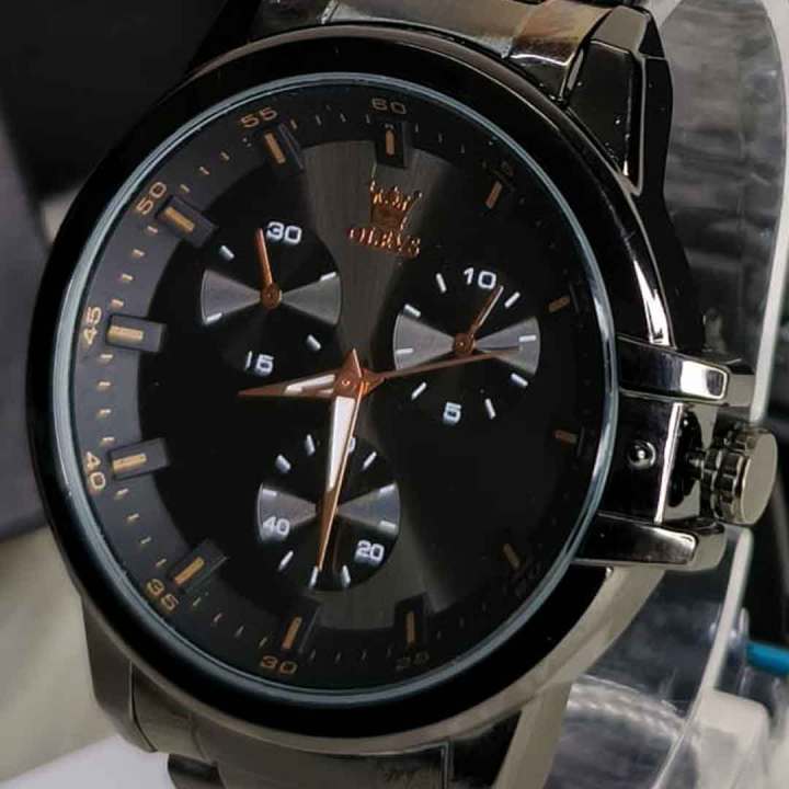 Olevs%20c192%20Luxury%20Men's%20Analog%20Black%20Stainless%20Steel%20Wrist%20Watch%20-%20Image%203