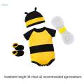 Honey Bee Romper Suit Fancy Dress up Clothes Set Cute Cosplay Outfits for For Newborns. 