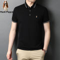 Hush Puppies Short SleeveTT-shirt Men's Summer Youth Pure Cotton American Casual Polo CollarpoloShirt Solid Color T-shirt.