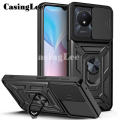For VIVO Y02A Armor Ring Case Cover Magnetic Car Holder Shockproof Camera Protection for VIVO Y02A Back Cover.