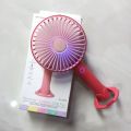 DIANDI DD-5649 Rechargeable Stylish Hand Fan With Luminous Light - Multicolor.