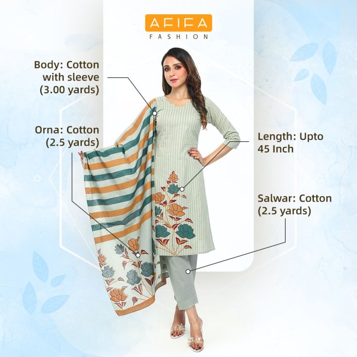 Style and Comfort with Cotton Unstitched Skin Print High-Quality Three-Piece Set for Women - Perfect for All Seasons and Occasions