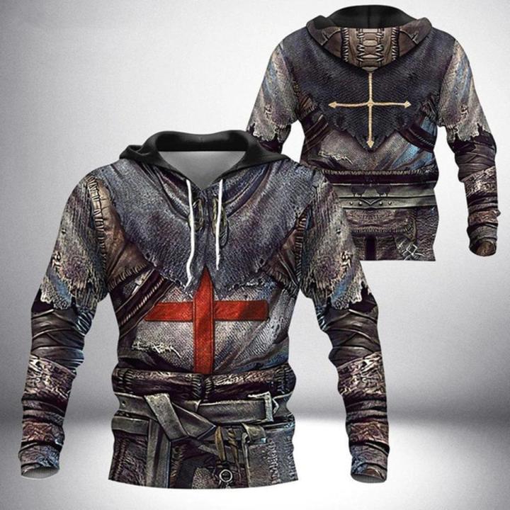 Newest Knights Templar 3D Printed Hoodies Men Fashion hoodie Casual Daily Sweatshirts Personality Pullover black jacket Daraz .bd