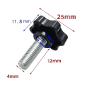 Torx Handle Screw Plastic Star Bolt Handle Screw Plastic Knob 4mmx9.8mm. 