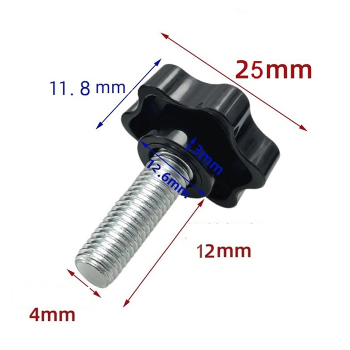 Torx%20Handle%20Screw%20Plastic%20Star%20Bolt%20Handle%20Screw%20Plastic%20Knob%204mmx9.8mm%20-%20Image%203