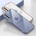 Maple Leaf Case VIVO V2026 V2048 V2029 V2027 V2043 V2033 V2032 Casing Soft Plating Square Phone Back Cover. 