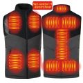 11 Areas Electric Heated Vest Jacket Men Women Coat Smart USB Winter Heating Thermal Warm Clothing Outdoor Camping Ski Jackets-11 Heated Black. 