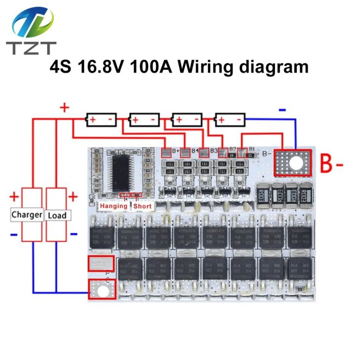 【Hey my home】Bms 16.8v 21v 100a Lmo Ternary Lithium Battery Protection Circuit Board Li-polymer Balance Charging Module