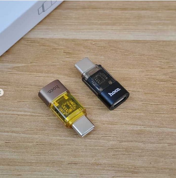 Hoco%20UA36D%20USB-C%20Male%20to%20iP%20Female%20OTG%20Transparent%20Adapter%20-%20Image%202