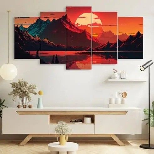 premium quality 5Pcs In 1 Set Wall Canvas Art printing | Daraz.com.bd