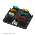 6 Way Blade Fuse Box Holder with LED Warning Light Kit for Car Boat Marine Trike 12V 24V. 