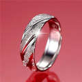 Stylish Twill Sparkling Sand Meteor Shower Men's Trendy Opening Mobius Hip Hop Ring. 
