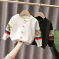 Boys' Knitting Cardigan Coat2022Spring and Autumn New Children's Tops Children Casual All-Match Sweater Vest Fashion. 