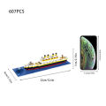 Titanic Boy High difficulty Giant Puzzle Assembly Microparticle Building Toy Cruise Model Ship Decoration Gift. 