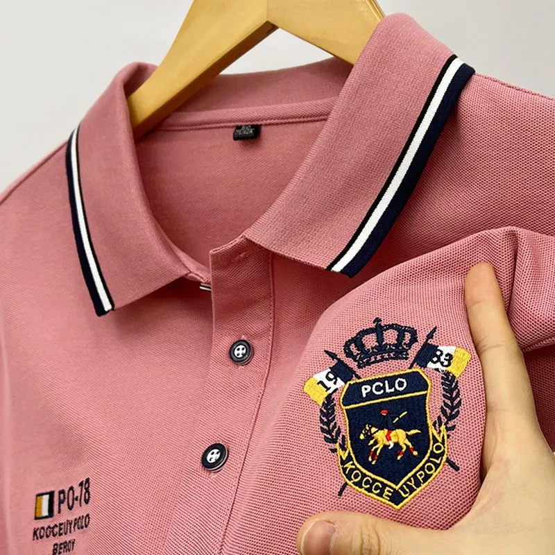 Summer Embroidered Polo Shirt Men Hot High Quality Men's Short