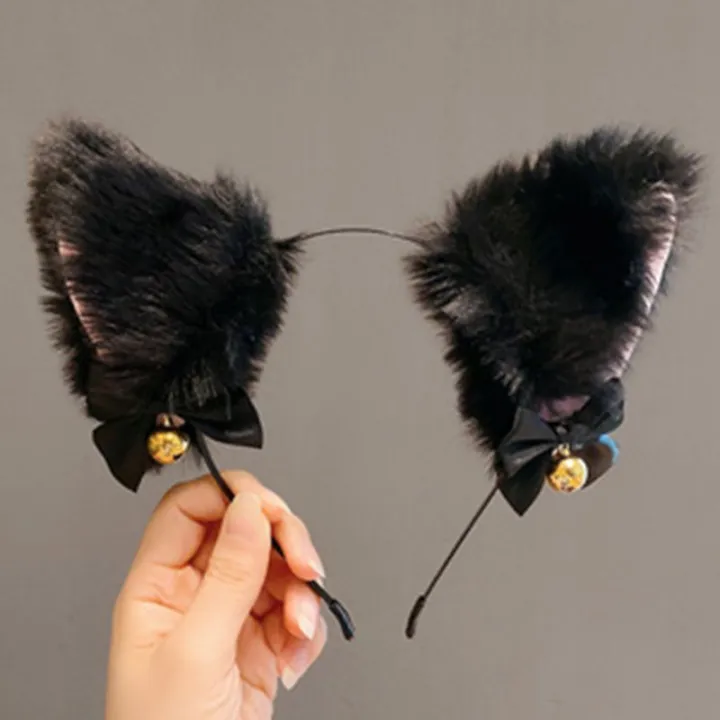 Cat%20Ear%20Headband%20Women%20Girls%20Bowknot%20Bell%20Chocker%20Necklace%20Plush%20Furry%20Hair%20Band%20Hair%20Clips%20Paws%20Anime%20Props%20Cosplay%20Party%20-%20Image%202