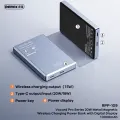 REMAX RPP-109 Vocard Pro Series Ultra Slim 20W PD Magnetic Wireless Metal Body 10000mAh Power Bank - Grey. 
