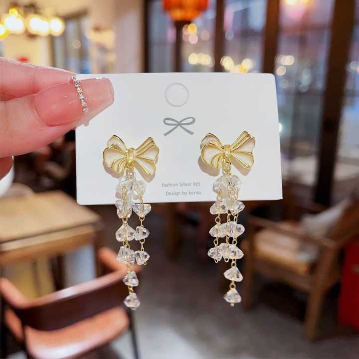 Pearl%20Earrings%20Suitable%20for%20Women%20Korean%20Temperament%20Long%20Tassel%20Earrings%20Sweet%20New%20Design%20-%20Image%202