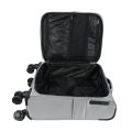 Travello Soft Suitcase Luggage 450D Jacquard RPET with PUX2 in waterproof Gray  Premium Original Export Free Delivery. 