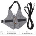 Soft Rabbit Breathable Harness with Leash Gentlemanly Style.