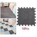 10 Pieces Plush Puzzle Foam Floor Mat Non Slip Interlocking Tiles Soft Climbing Mats for Flooring Farmhouse Workout Kids Baby. 