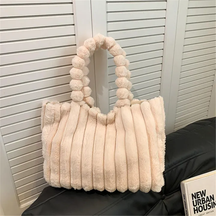Fluffy%20Tote%20Bag%20Faux%20%20%20Shoulder%20Purse%20Plush%20Handbag%20Winter%20Soft%20Fuzzy%20Top%20Handle%20Handbag%20Puffer%20Hobo%20Bag%20-%20Image%206