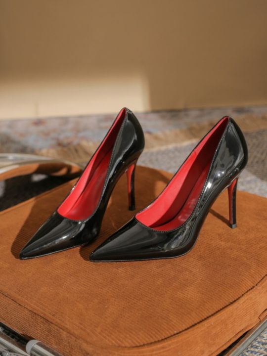 Black%20High%20Heels%20Women's%20Career%202023%20New%20Patent%20Leather%20Red%20Bottom%20Chop%20Men's%20Stiletto%20Heel%20Premium%2010%20cm%20Single%20Shoes%20Women%20-%20Image%207