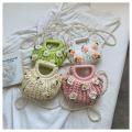 Summer Accessory Crochet Bags Artisanal Designer Collection Cotton Thread Handwoven Handbags Small Size Lightweight Ladies  Bag for Beach Outing Women's Fashion Casual Style Accessory for Vacation. 