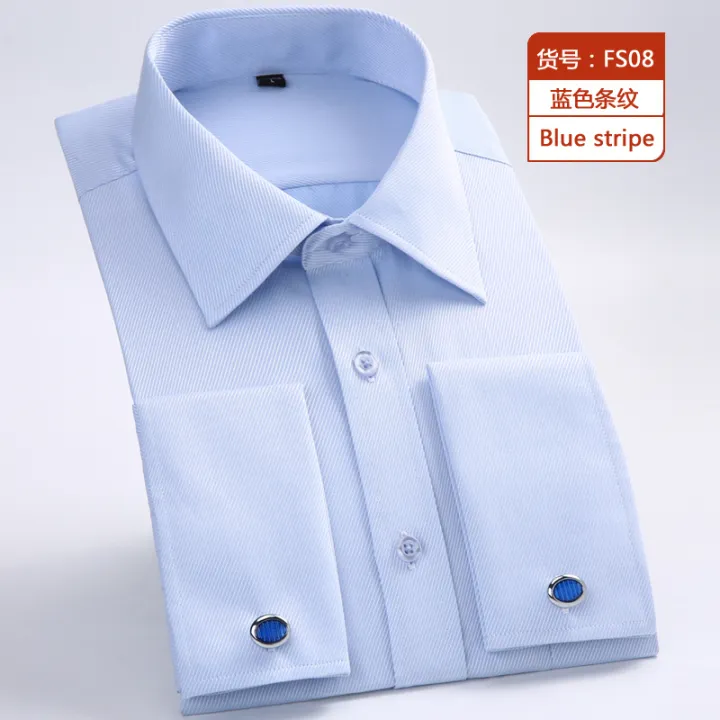 2023%20Men%20French%20Cuff%20Dress%20Shirt%20Cufflinks%20New%20White%20Long%20Sleeve%20Casual%20Buttons%20Male%20Brand%20Shirts%20Regular%20Fit%20Clothes%20-%20Image%207