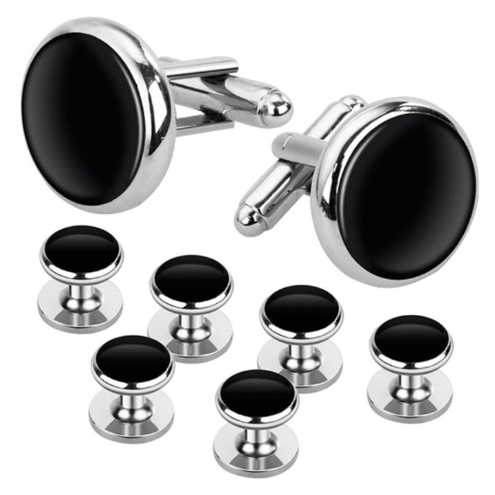 Cufflinks%20and%20Studs%20Set%20for%20Tuxedo%20Shirts%20Business%20Wedding%202%20Cufflinks%20and%206%20Studs%20-%20Image%202