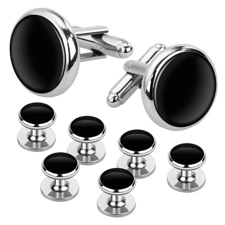 Cufflinks%20and%20Studs%20Set%20for%20Tuxedo%20Shirts%20Business%20Wedding%202%20Cufflinks%20and%206%20Studs%20-%20Image%202