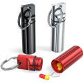 Capsule Box Keychain, Travel Case Ring Portable Aluminium Alloy Mini Tablet Organizer Case Container.