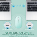 GOOJODOQ Bluetooth Wireless Mouse Modern Slim And Silent Rechargeable iPad Tablet Phone Universal Portable.